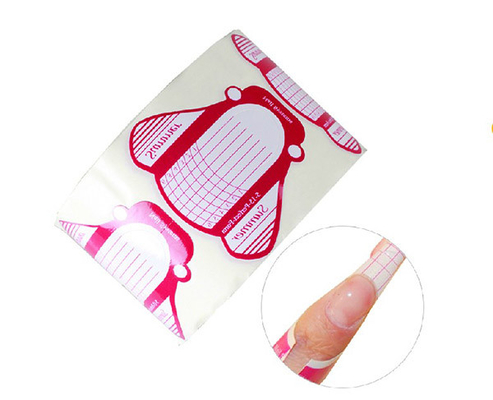 dappen Pink double thick nail form Nail Art Tools 500 pcs / roll