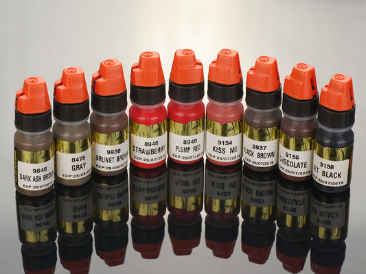 Kesehatan 8ml Natural Cosmetic Micro Permanent Makeup Pigments Dengan 38 Warna