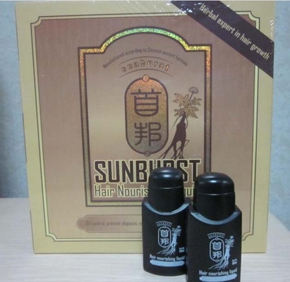 Hasil nyata sunburst pertumbuhan rambut 6 in1 shou Bang rambut tambahan cairan rambut padat