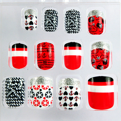 Sliver safe fake nails / natural looking elegant fake nails For Kids