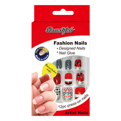 Sliver safe fake nails / natural looking elegant fake nails For Kids