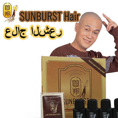 Hasil nyata sunburst pertumbuhan rambut 6 in1 shou Bang rambut tambahan cairan rambut padat