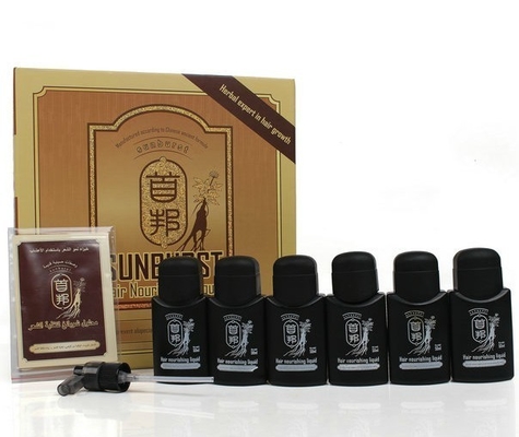 Hasil nyata sunburst pertumbuhan rambut 6 in1 shou Bang rambut tambahan cairan rambut padat